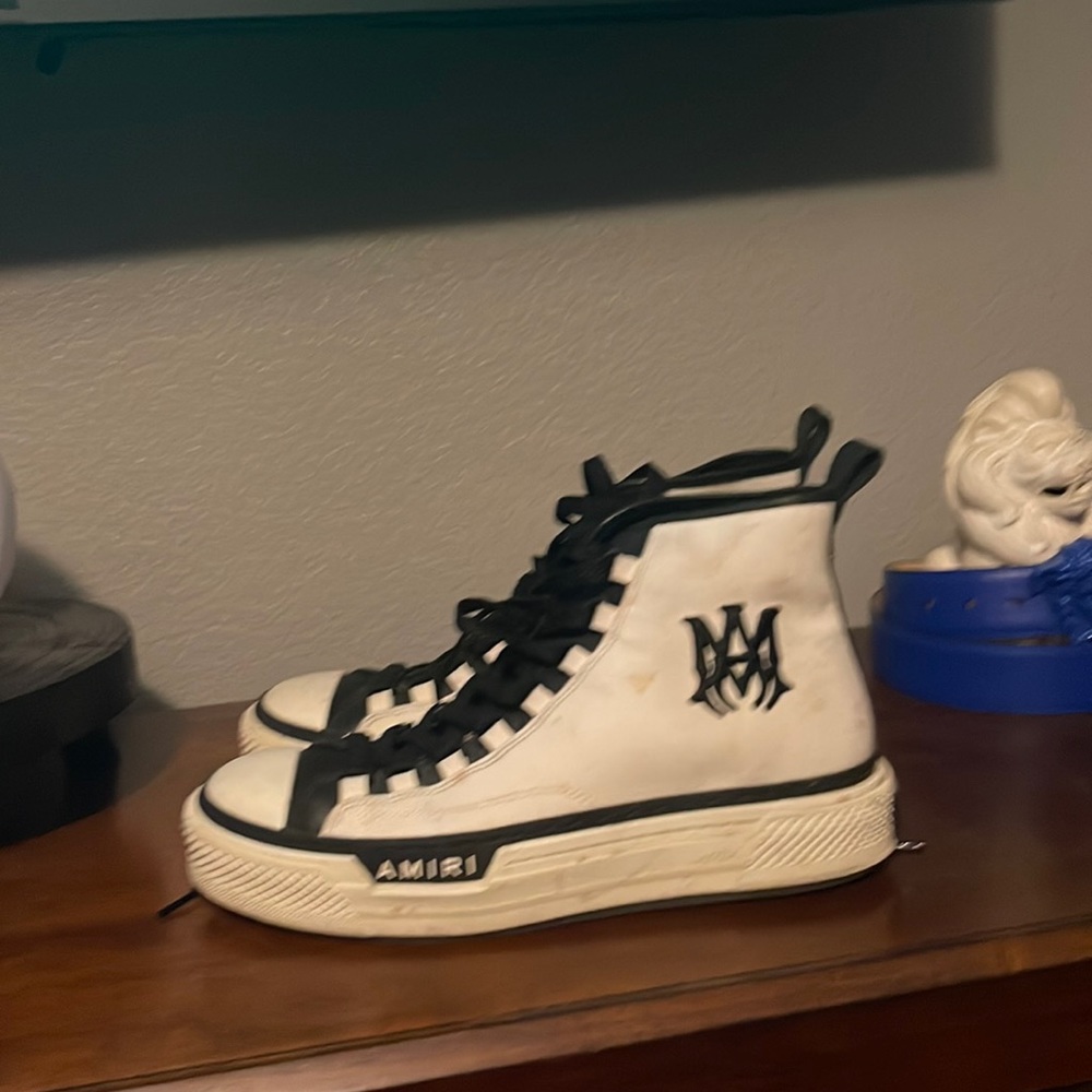 Amiri High Tops Black/ White. size 42 EU which is about 10-11 in US sizing.